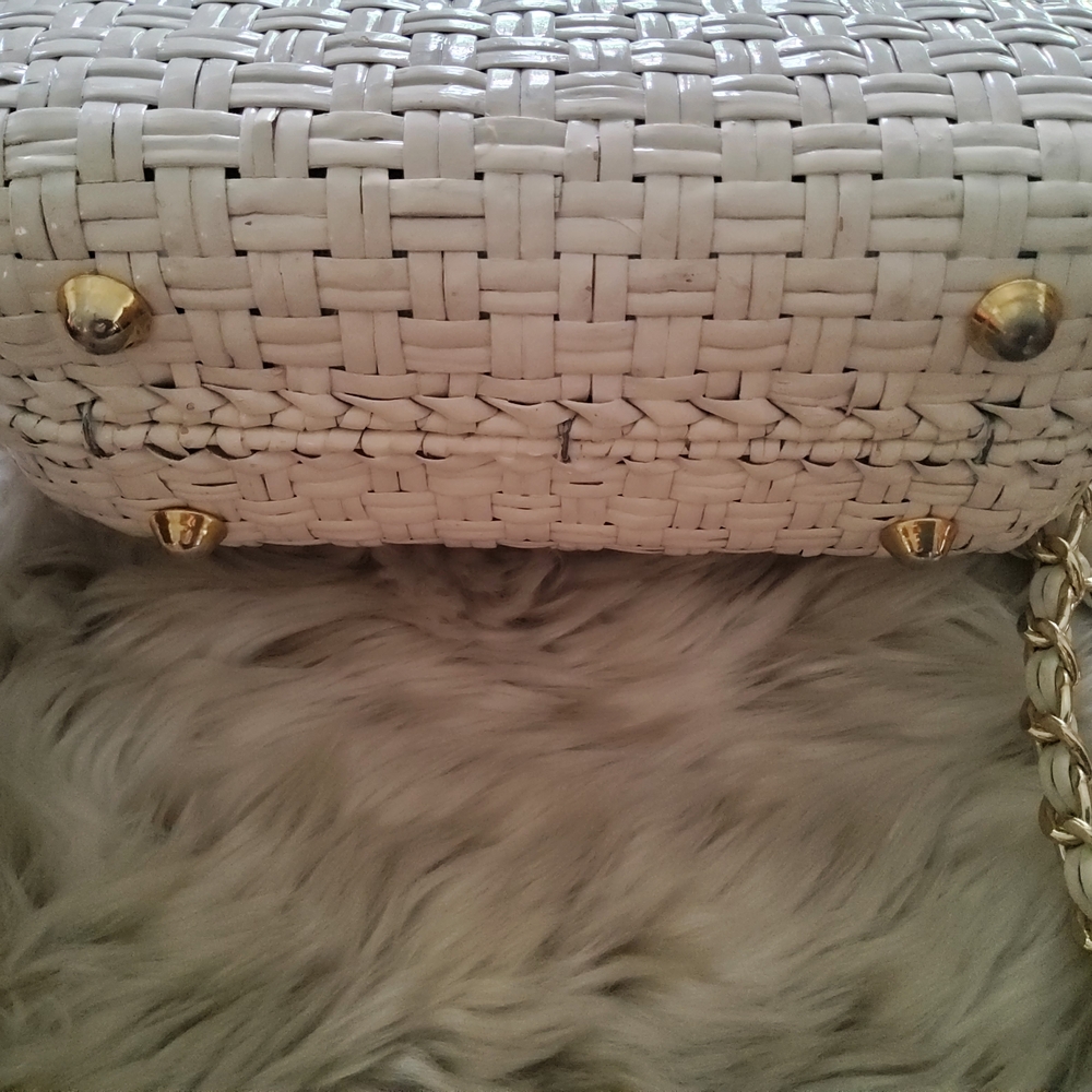 Authentic Vintage 1960's Rodo White Basket Weave Made in Italy EUC - Picture 7 of 16